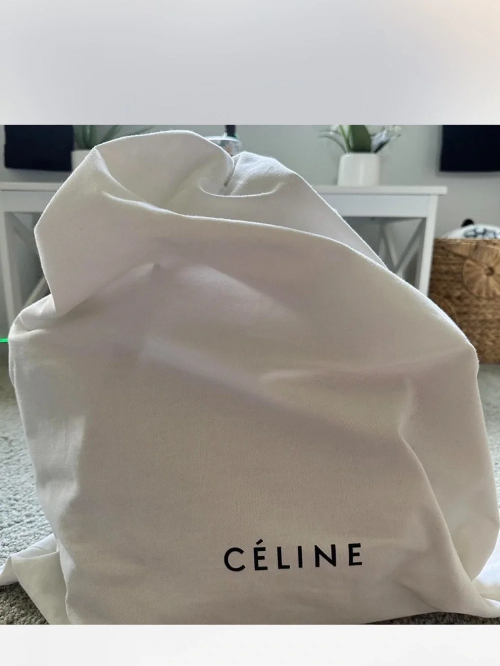 Celine Black Pebbled Leather Tote with Top Handles - Picture 9 of 11